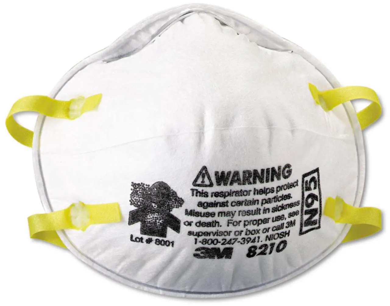 Alt view image 4 of 13 - 3M Particulate Respirator N95 20/BX White 46457