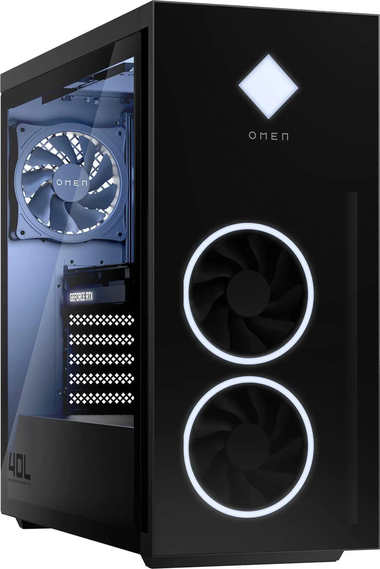 Main image of HP OMEN 40L GT21-0000i GT21-0084 Gaming Desktop Computer - Intel Core i7 12th Gen i7-12700K Dodeca-core (12 Core) 3.60 GHz - 16 GB RAM DDR4 SDRAM - 1 TB M.2 PCI Express NVMe SSD - Shadow Black - Intel