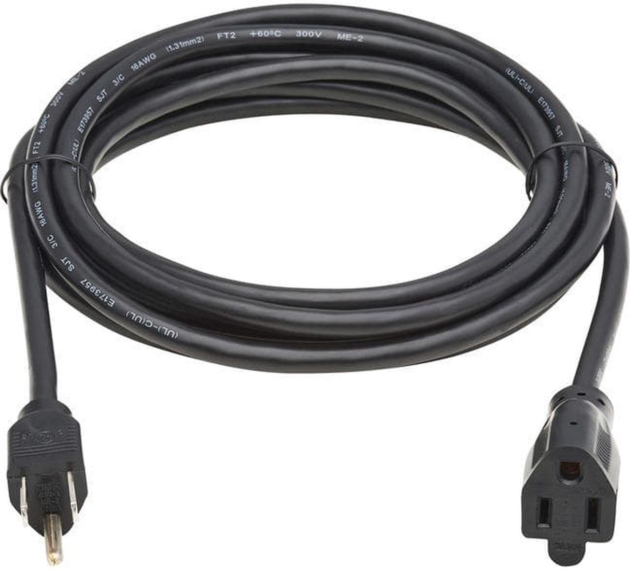 Tripp Lite 10ft Power Extension Cord NEMA 5-15P to NEMA 5-15R Black P02201013A