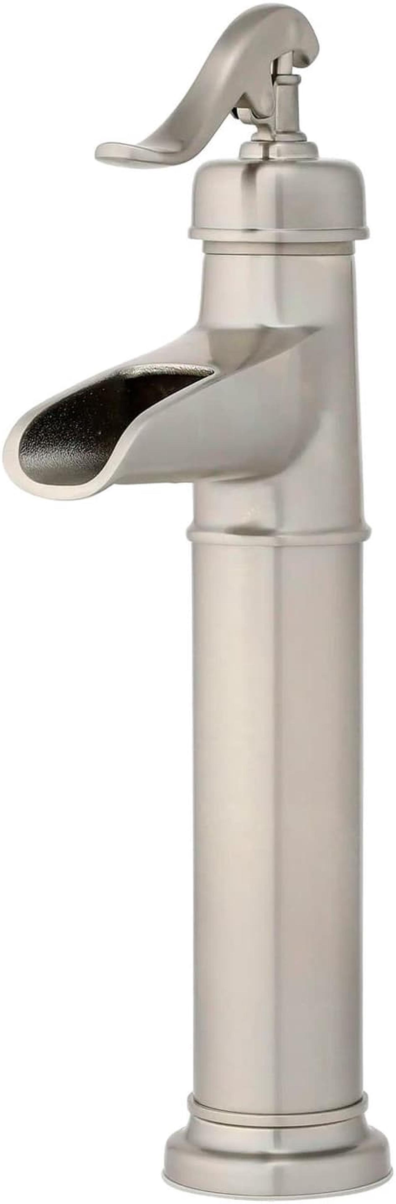 Alt view image 3 of 8 - Pfister Ashfield Single Control Vessel Bathroom Faucet Brushed Nickel LG40-YP0K