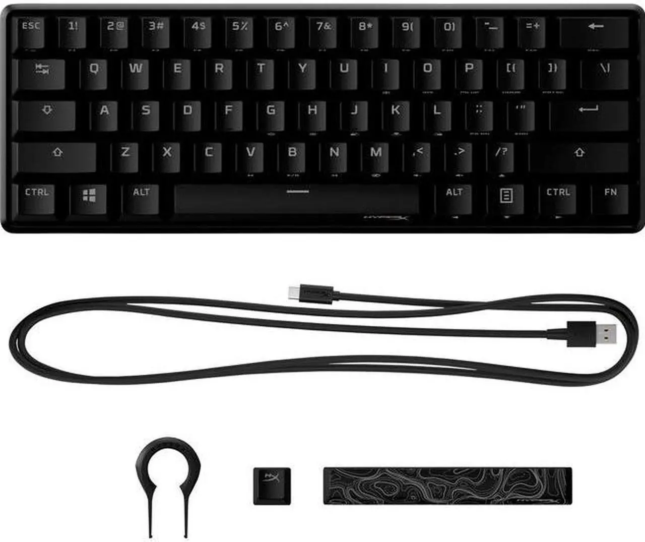 Alt view image 14 of 16 - HyperX Alloy Origins 60 RGB Mechanical Gaming Keyboard - Red Switches