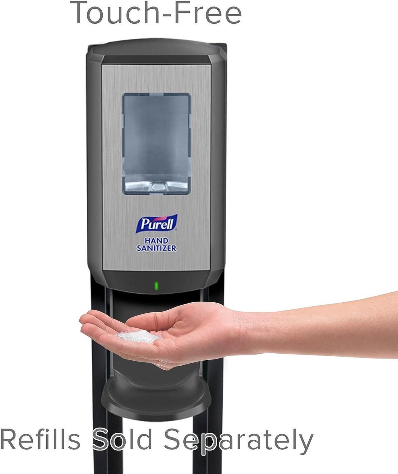 Alt view image 9 of 13 - PURELL CS 6 Automatic Floor Stand Hand Sanitizer Dispenser Black/Chrome (7416-DS)