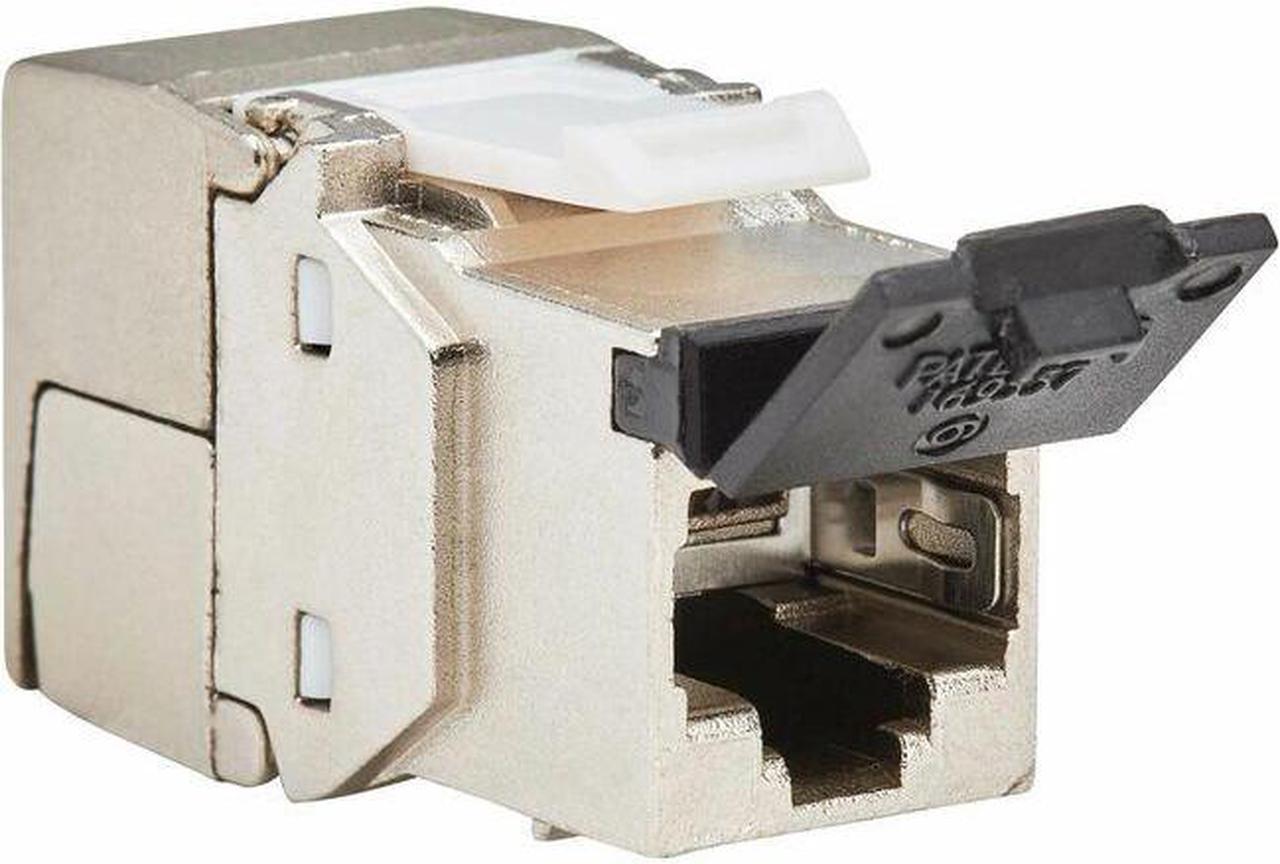 Tripp Lite by Eaton Cat8 STP Shielded Tool-Free Keystone Jack 568A/568B TAA N238SHC8TF1