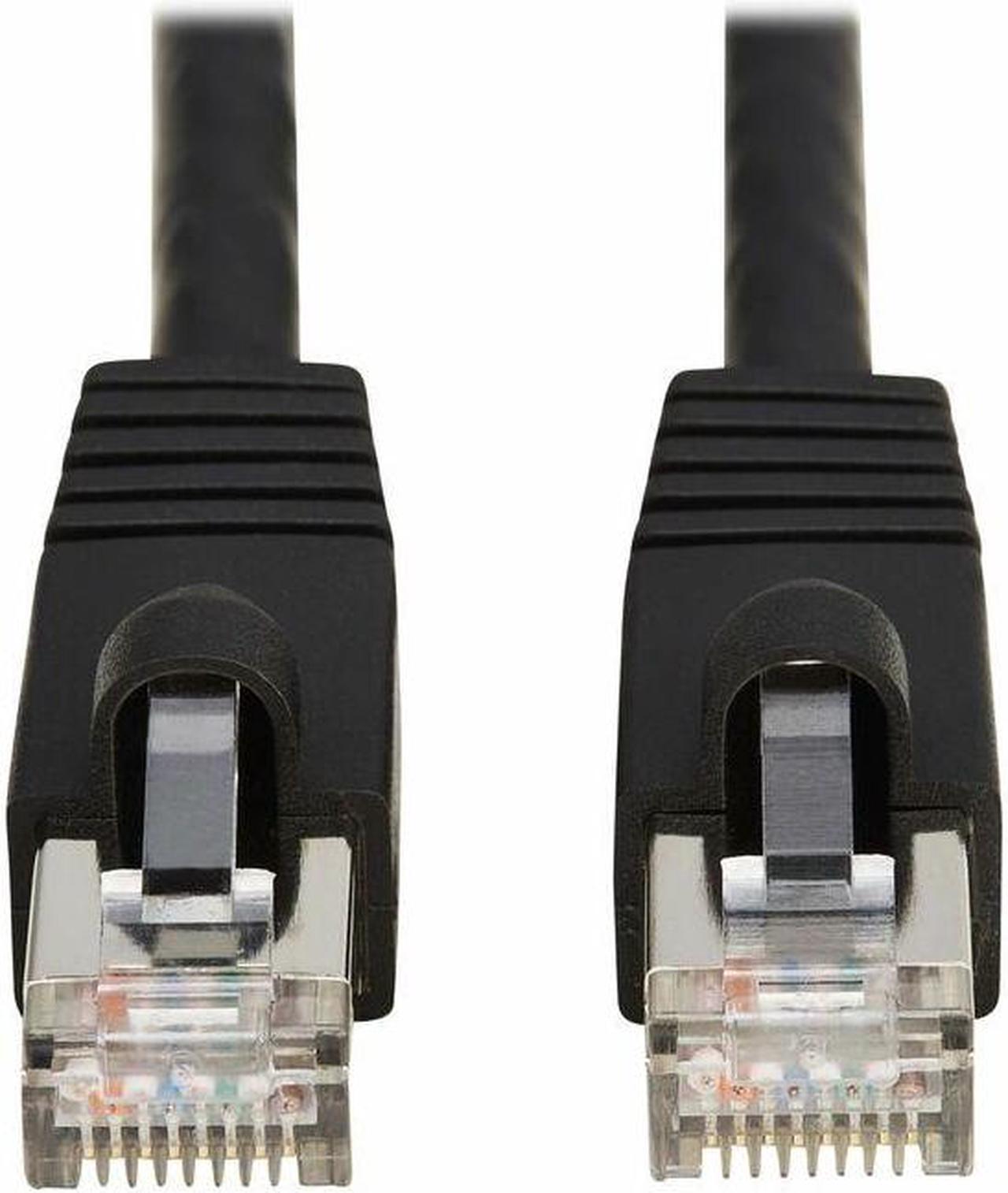 Tripp Lite Cat8 40G Snagless SSTP Ethernet Cable RJ45 M/M PoE Black 12 ft. 3.7 m N272F12BK