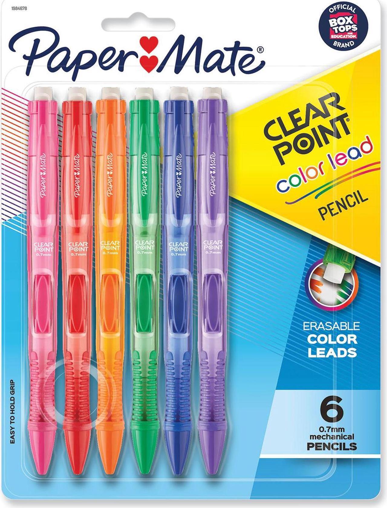 Alt view image 4 of 10 - Paper Mate Clearpoint Color Mechanical Pencils Assorted School Grade 6/Pack 1984678