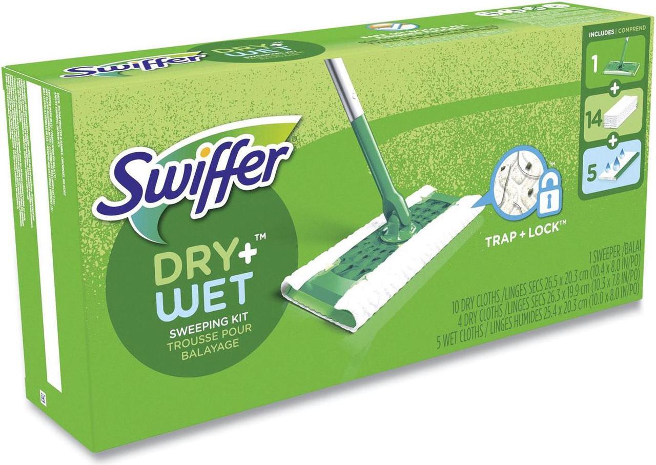 Alt view image 9 of 13 - Swiffer Sweeper Dry+Wet Starter Kit  Multicolor (49947)