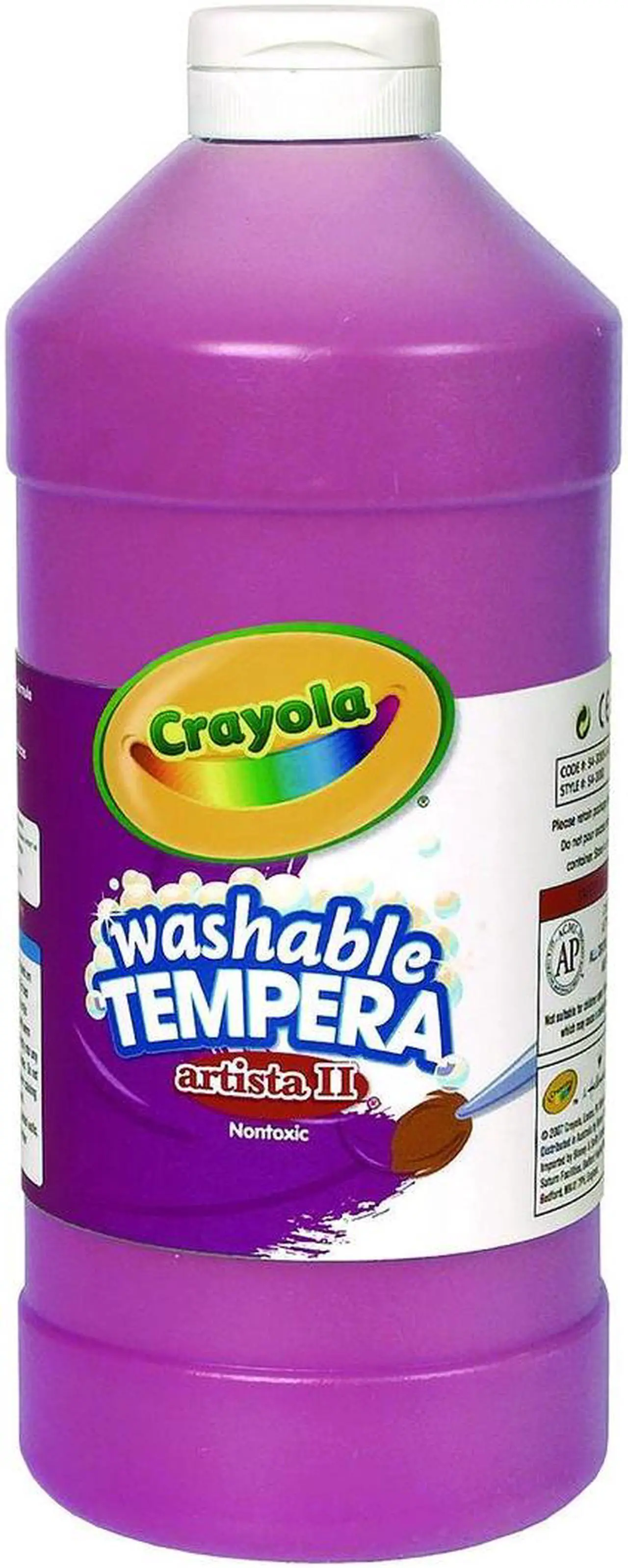 Alt view image 5 of 6 - Crayola Artista II Washable Tempera Paint Magenta 16 oz 543115069