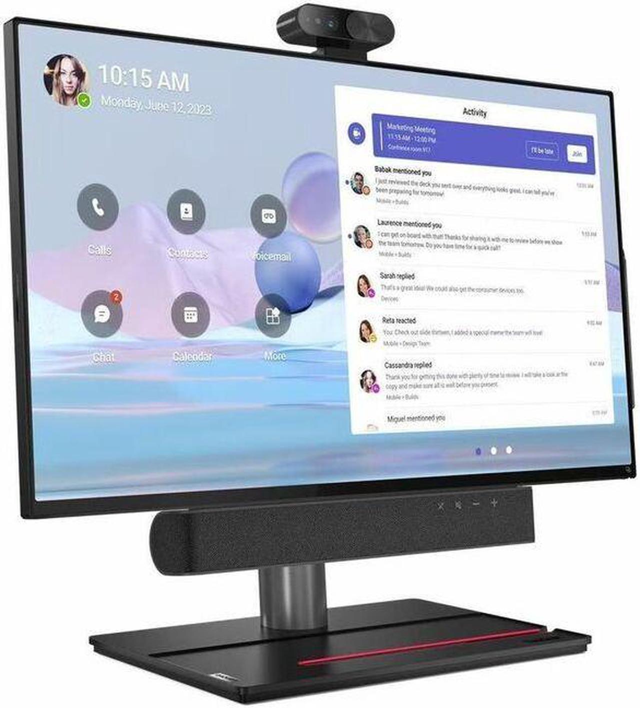 Alt view image 6 of 9 - Lenovo ThinkSmart View Plus Video conferencing kit camera, compute system, Viewplus Stylus Pen with 3 Years Lenovo Premier Support + First Year Maintenance black