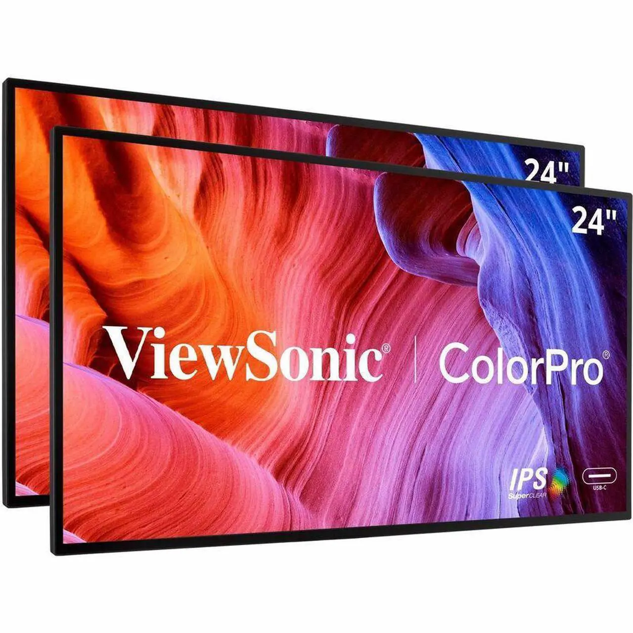 Alt view image 10 of 15 - ViewSonic VP2468A_H2 24" Premium Dual Pack Head-Only IPS 1080p Monitor with Advanced Ergonomics, ColorPro 100% sRGB REC 709, 14-bit 3D LUT, Eye Care, and 65W USB C for Home and Office
