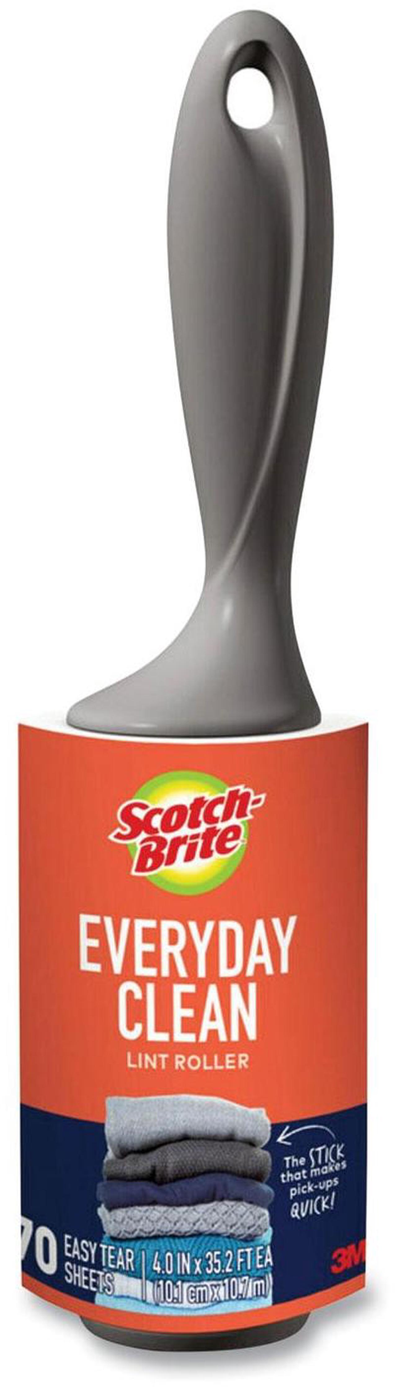 Alt view image 8 of 8 - Scotch-Brite Everyday Clean Lint Roller Refill 4 in x 35.2 ft 70 Sheets/Roll (836RFS-70)