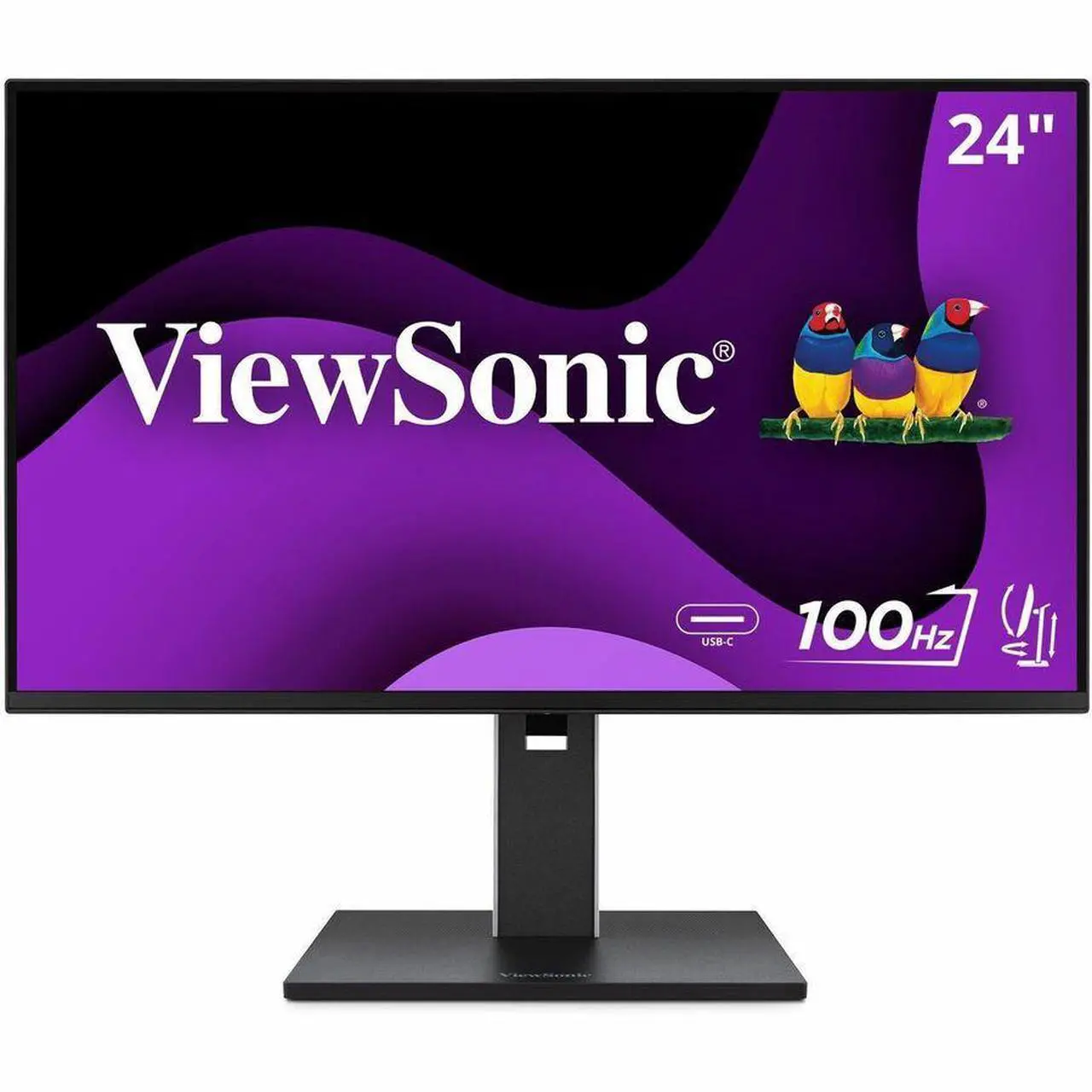 Alt view image 15 of 20 - ViewSonic VG2452 24 Inch IPS 1080p Ergonomic Monitor with Tilt, Swivel, Pivot, Height Adjust, 100Hz, USB Hub, HDMI, DisplayPort, and 65W USB C Inputs