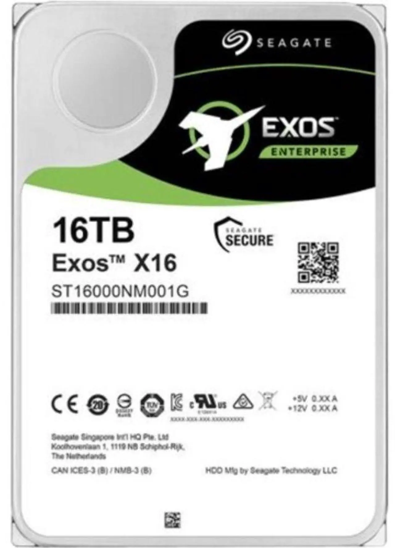 Alt view image 5 of 15 - Seagate 16TB HDD Exos X16 7200 RPM 512e/4Kn SATA 6Gb/s 256MB Cache 3.5-Inch Enterprise Hard Drive