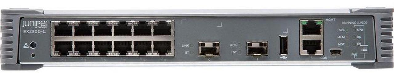 Alt view image 6 of 6 - Juniper EX2300-C Compact Ethernet Switch - 12 Ports - Manageable - Gigabit Ethernet, 10 Gigabit Ethernet - 10/100/1000Base-T, 10GBase-X - 3 Layer Supported - Modular   EX2300-C-12P-TAA
