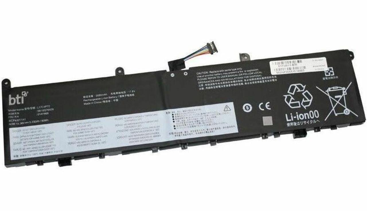 Main image of BTI 01YU911-BTI 4-CELL 15.36V LI-ION BATTERY 01AY969 5B10W13953 SB10S57317 01YU911 L17C4P72