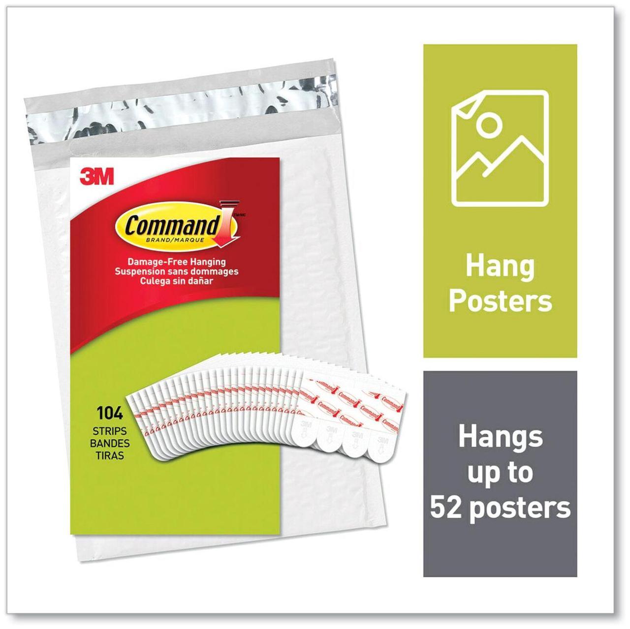 Alt view image 8 of 14 - Command Small Poster Strips 104 Strips/Pack (17024-104NA) 17024104NA