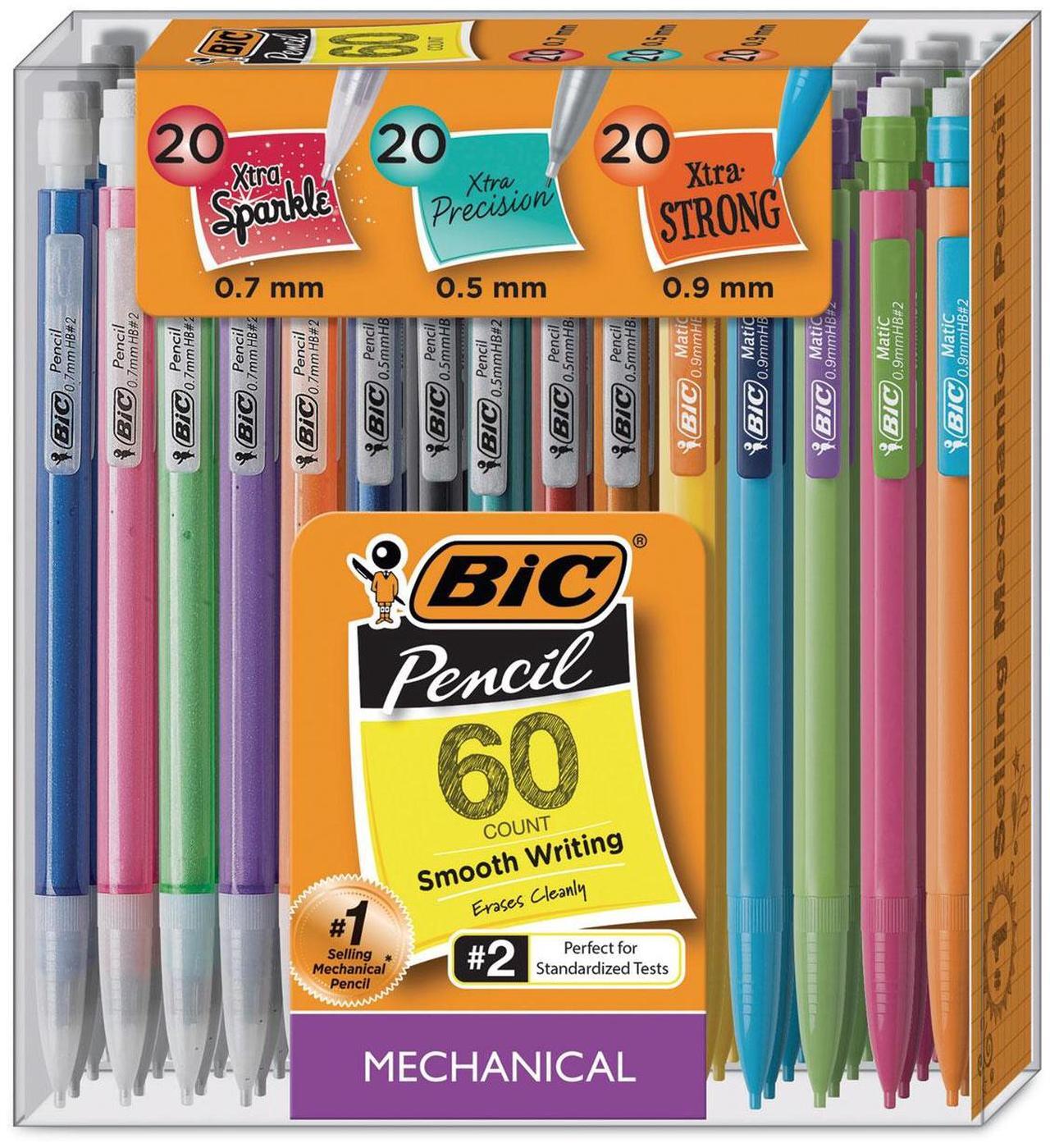 Alt view image 7 of 7 - BIC Mechanical Pencils Assorted Sizes #2 Lead 60/Pack (WX7TG026-BLK)