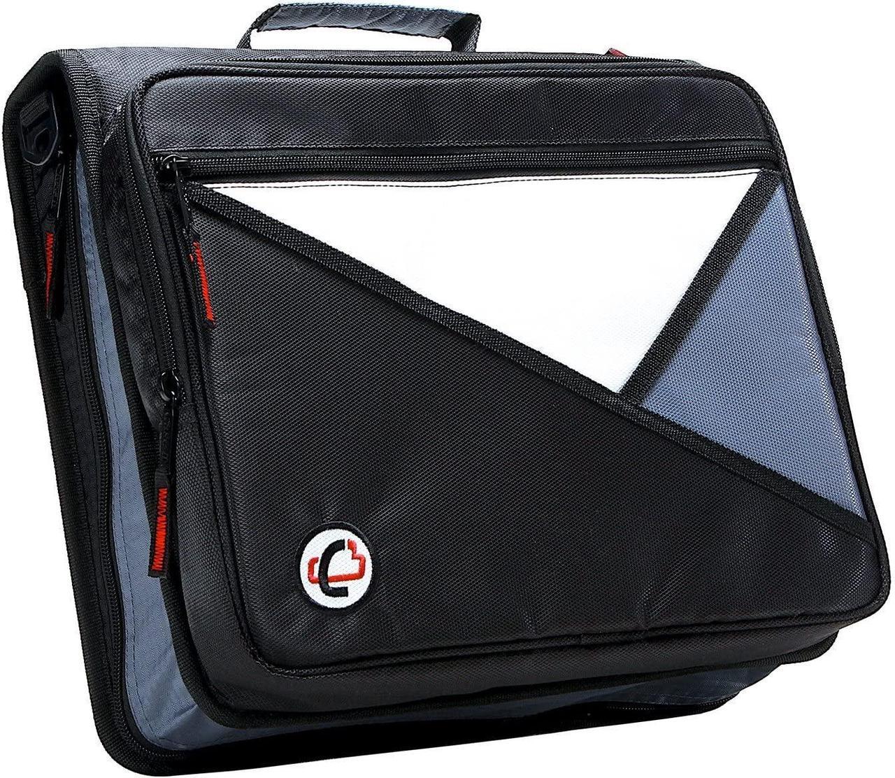 Alt view image 2 of 14 - Case-it Universal 2-Inch 3-Ring Zipper Binder, Holds 13 Inch Laptop, Black, LT-007-BLK