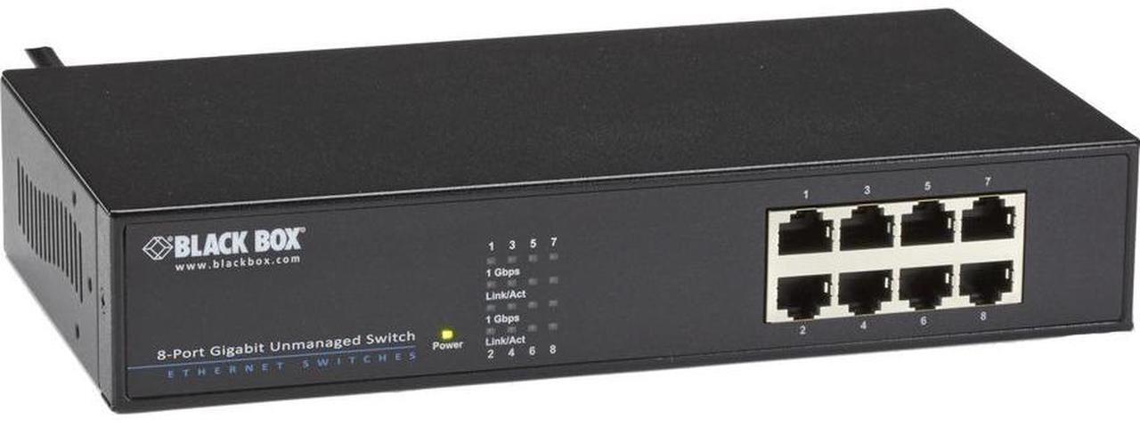 Alt view image 5 of 7 - Black Box Ethernet Switch - 8 Network - 2 Layer Supported - 1U - Rack-mountable