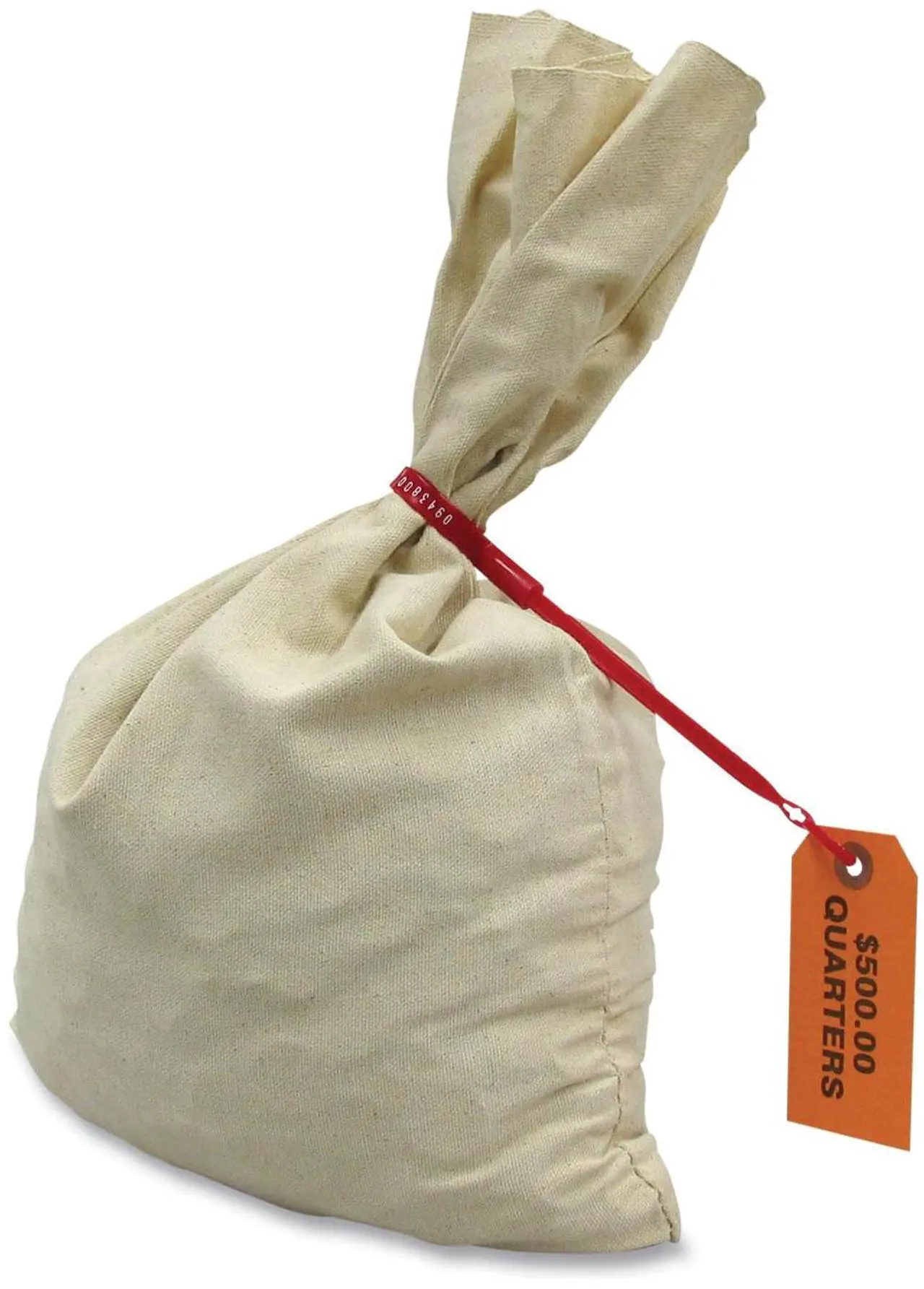 Alt view image 2 of 2 - Controltek Canvas Coin Transit Bag, 12 x 19, Beige Single Unit