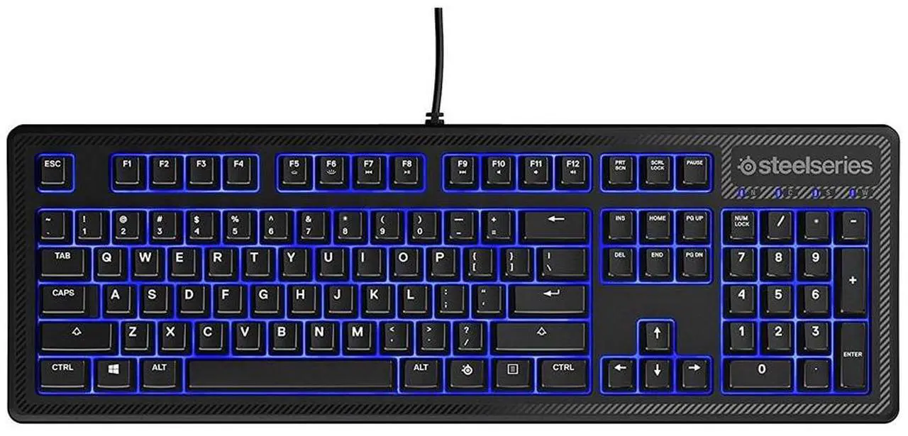 Alt view image 6 of 7 - SteelSeries Apex 100 Gaming Keyboard - Blue LED
