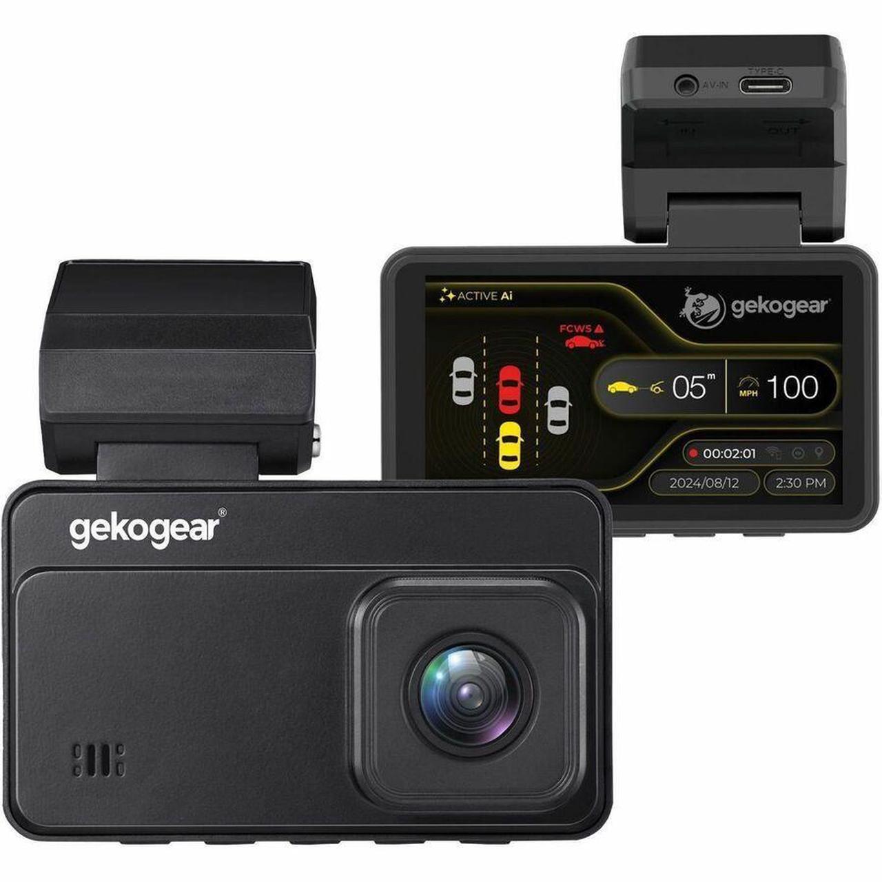 Main image of GekoGear Orbit D220 2K Quad HD AI Front and Rear Dash Cam OrbitD220