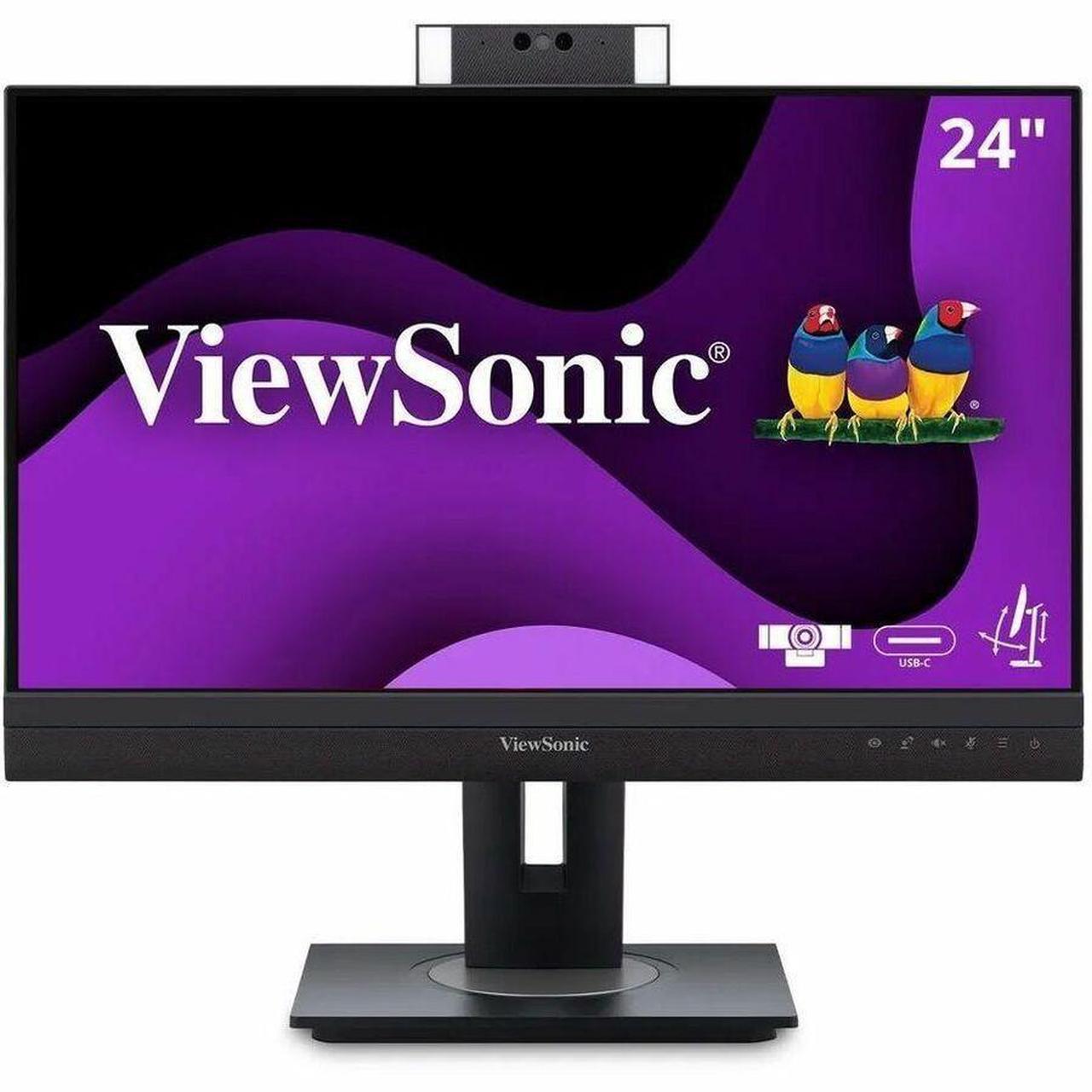 Alt view image 17 of 20 - ViewSonic VG2457V 24 Inch 1080p Video Conference Docking Monitor with Windows Hello Compatible IR Webcam, Advanced Ergonomics, and 90W USB C for Home and Office