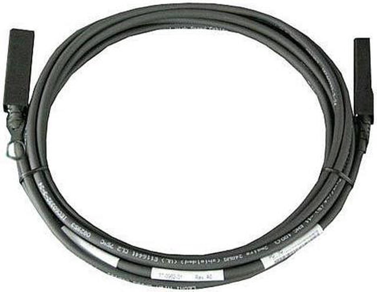 Alt view image 3 of 6 - Dell 10GbE Copper Twinax Direct Attach Cable - SFP+ (M) - SFP+ (M) - 10 ft - for Networking X1008, X1018, X1026, X1052, X4012, PowerEdge R220, R420, R530, R630, R730, T630