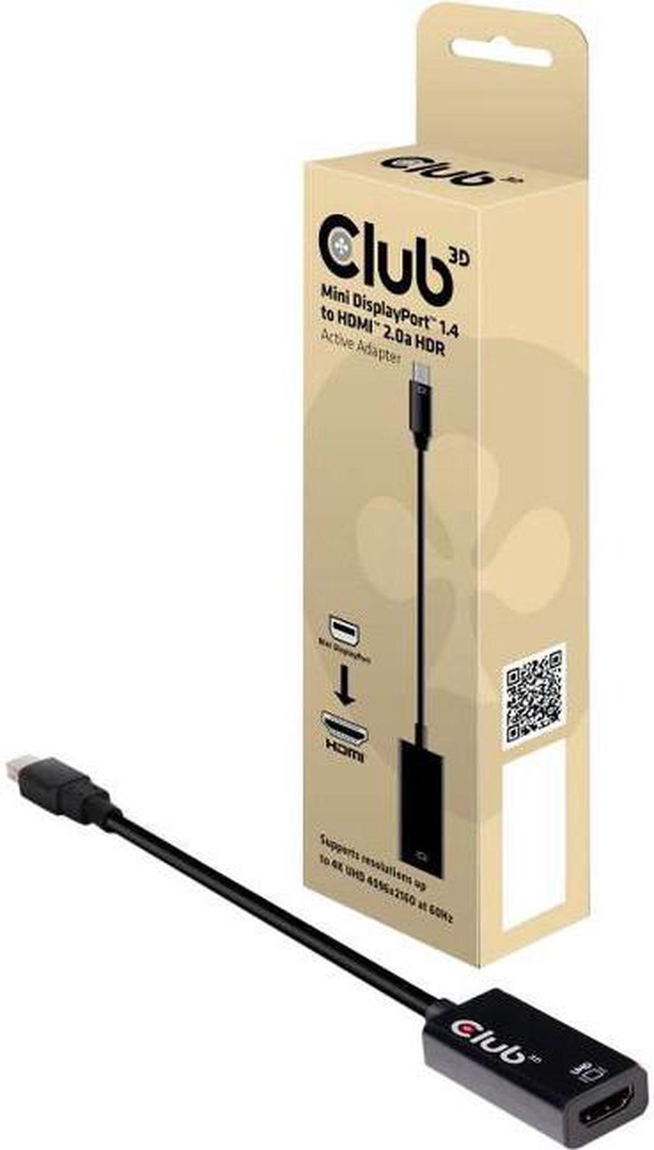 Alt view image 2 of 20 - Club 3D Mini Displayport 1.4 To Hdmi 2.0A Hdr