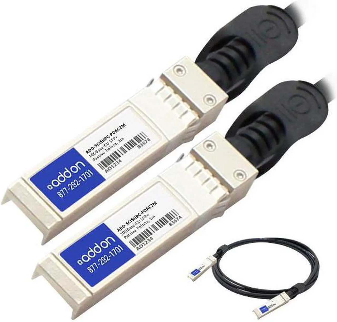 Alt view image 6 of 8 - AddOn Cisco SFP-H10GB-CU2M to HP JD097C-2M Compatible TAA Compliant 10GBase-CU SFP+ to SFP+ Direct