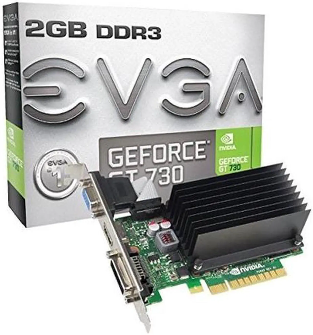 Alt view image 7 of 12 - EVGA GeForce GT 730 2GB DDR3 PCI Express 2.0 x8 Graphics Card 02G-P3-1733-KR