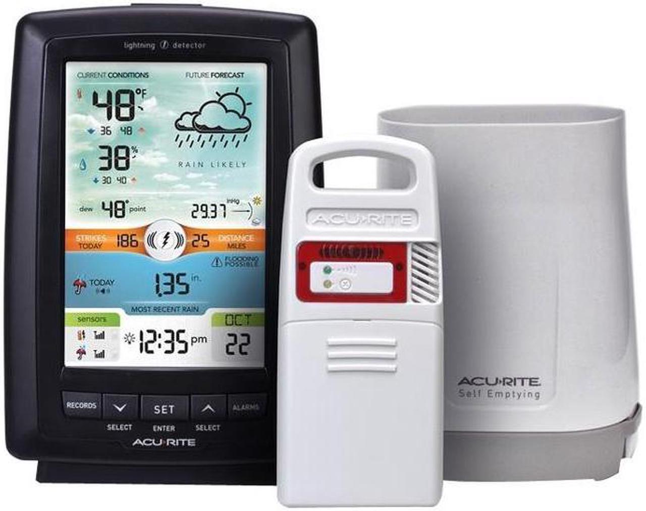 Alt view image 4 of 10 - AcuRite Weather Station And Lightning Detector Digital Weather Station