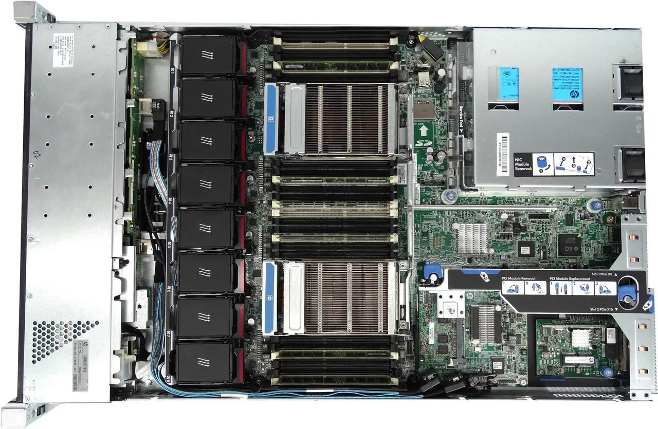 Alt view image 2 of 3 - HP ProLiant DL360p G8 SFF 8 Bay Server 2x E5-2630V2 2.6GHz 6C 96GB 8x 800GB SSD