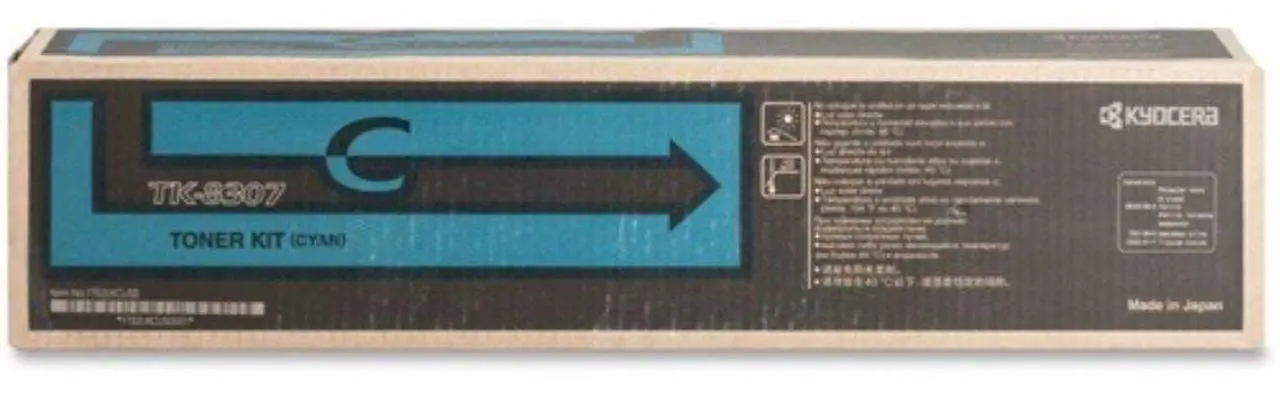 Alt view image 11 of 14 - Cyan Toner Cartridge for Kyocera TK-8307C TASKalfa 3050ci, TASKalfa 3051ci, TASKalfa 3550ci, TASKalfa 3551ci, Genuine Kyocera Brand