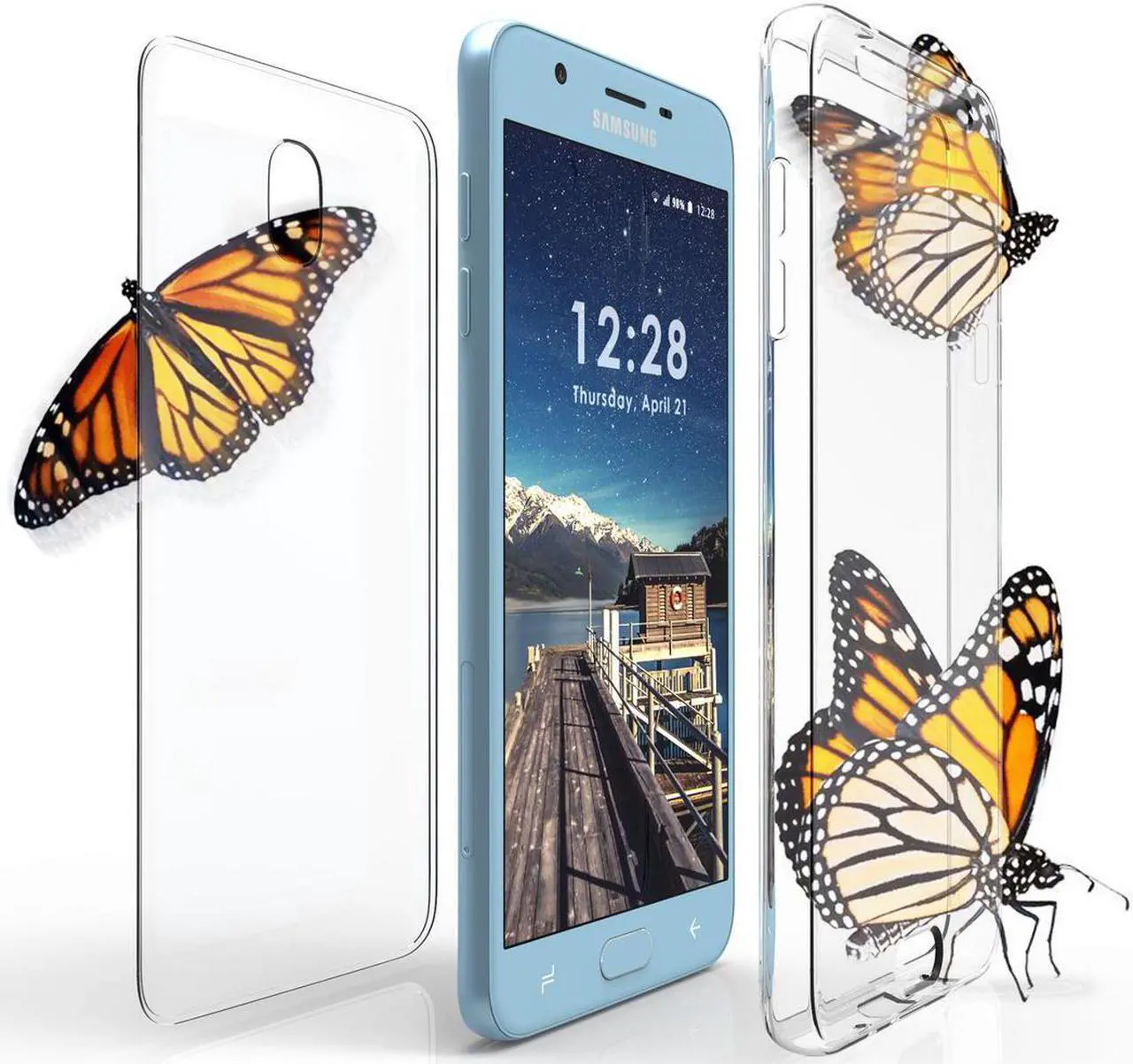 Alt view image 4 of 6 - Clear Screen Guard Full Body Wrap Case Cover for Samsung Galaxy J3 (2018) J337