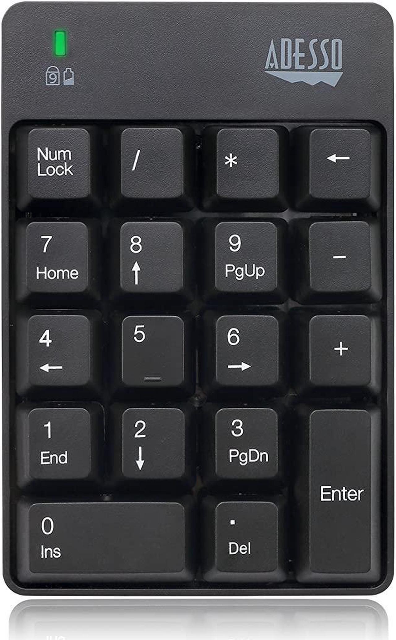 Adesso WKB-6010UB - Wireless Spill Resistant 18-Key Numeric Keypad