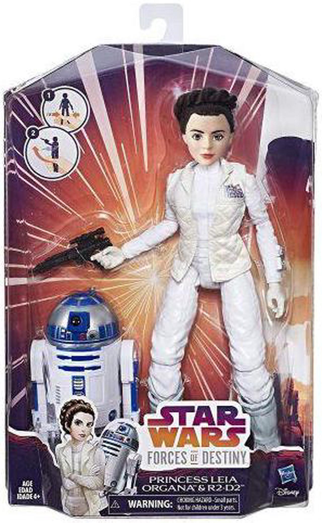 Alt view image 10 of 13 - Star Wars Forces of Destiny Princess Leia Organa Action Figure Doll & R2-D2 Set
