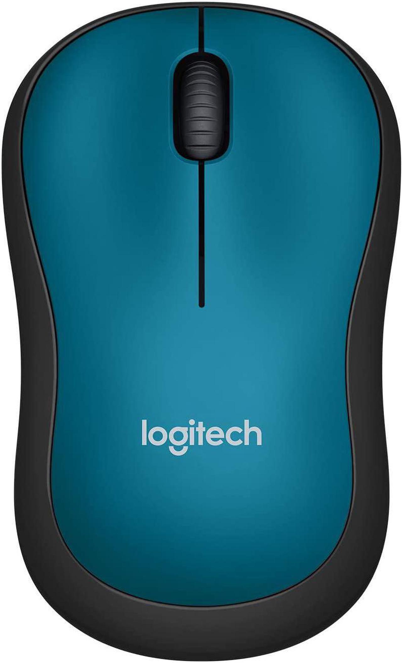 Logitech M185 Wireless Mouse, 2.4GHz with USB Mini Receiver, 12-Month Battery Life, 1000 DPI Optical Tracking, Ambidextrous, Compatible with PC, Mac, Laptop - Blue