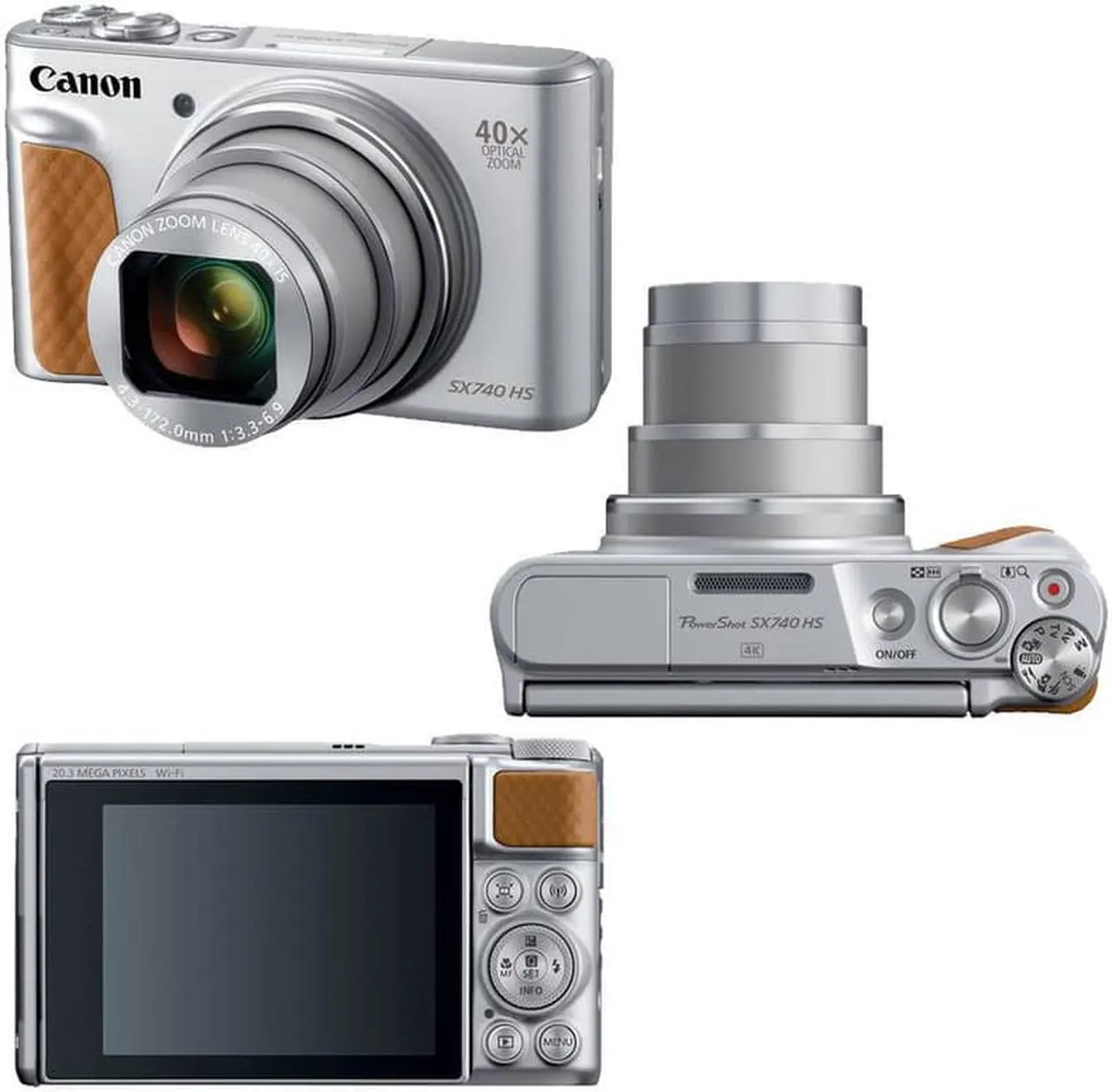 Alt view image 2 of 7 - Canon PowerShot SX740 20.3MP 20.3MP HS Digital Camera Silver + 32GB Top Accessory Kit