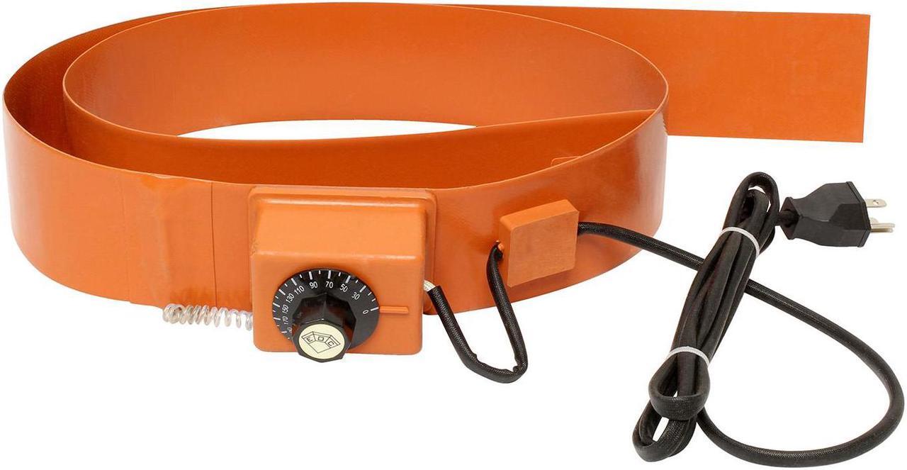 Main image of BISupply | Silicone Heater Pad Electric Heat Wrap for Barrel 120V 1200W – 3x70”