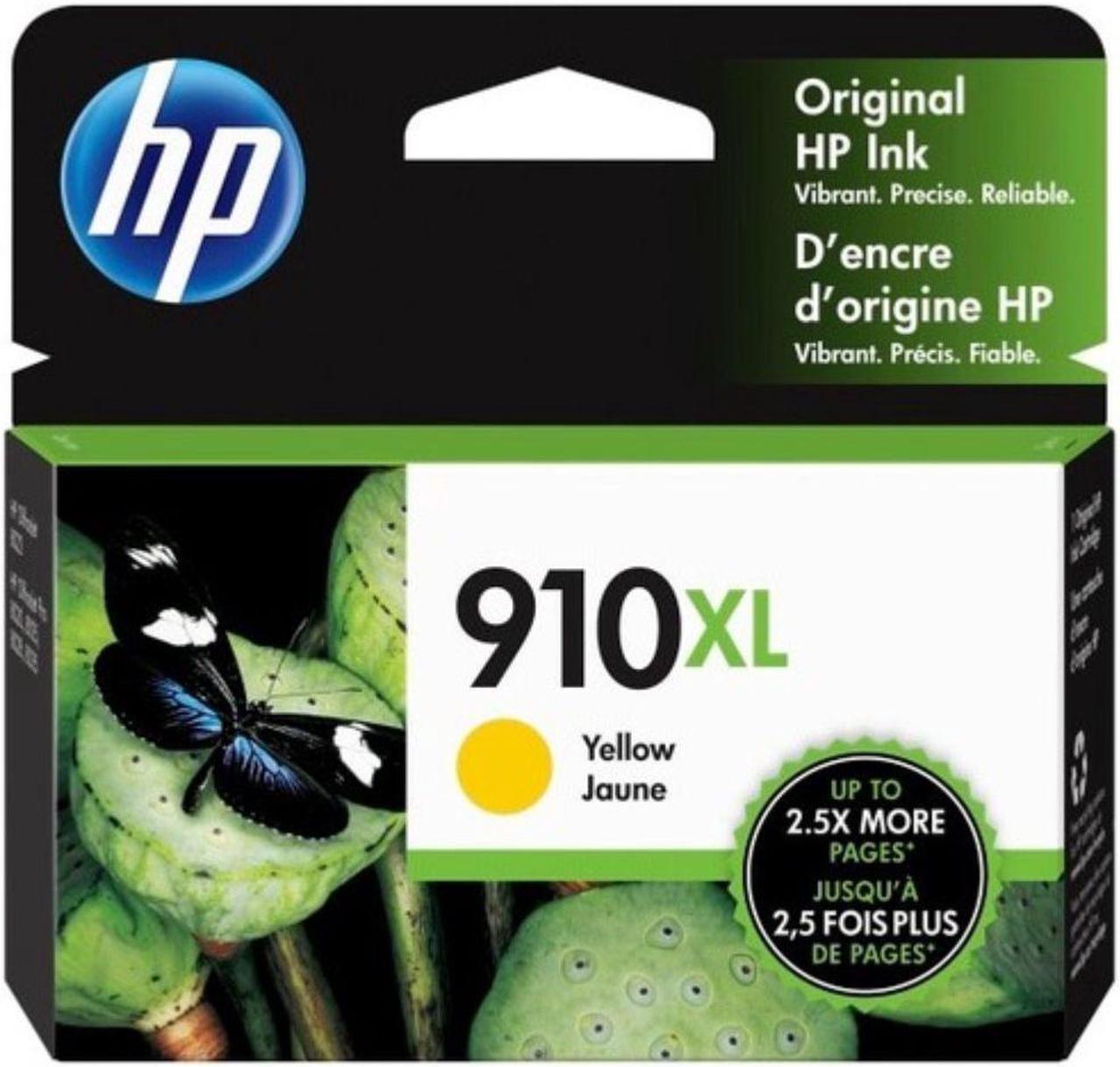 HP 910XL High Yield Yellow Original Ink Cartridge, ~825 pages, 3YL64AN#140