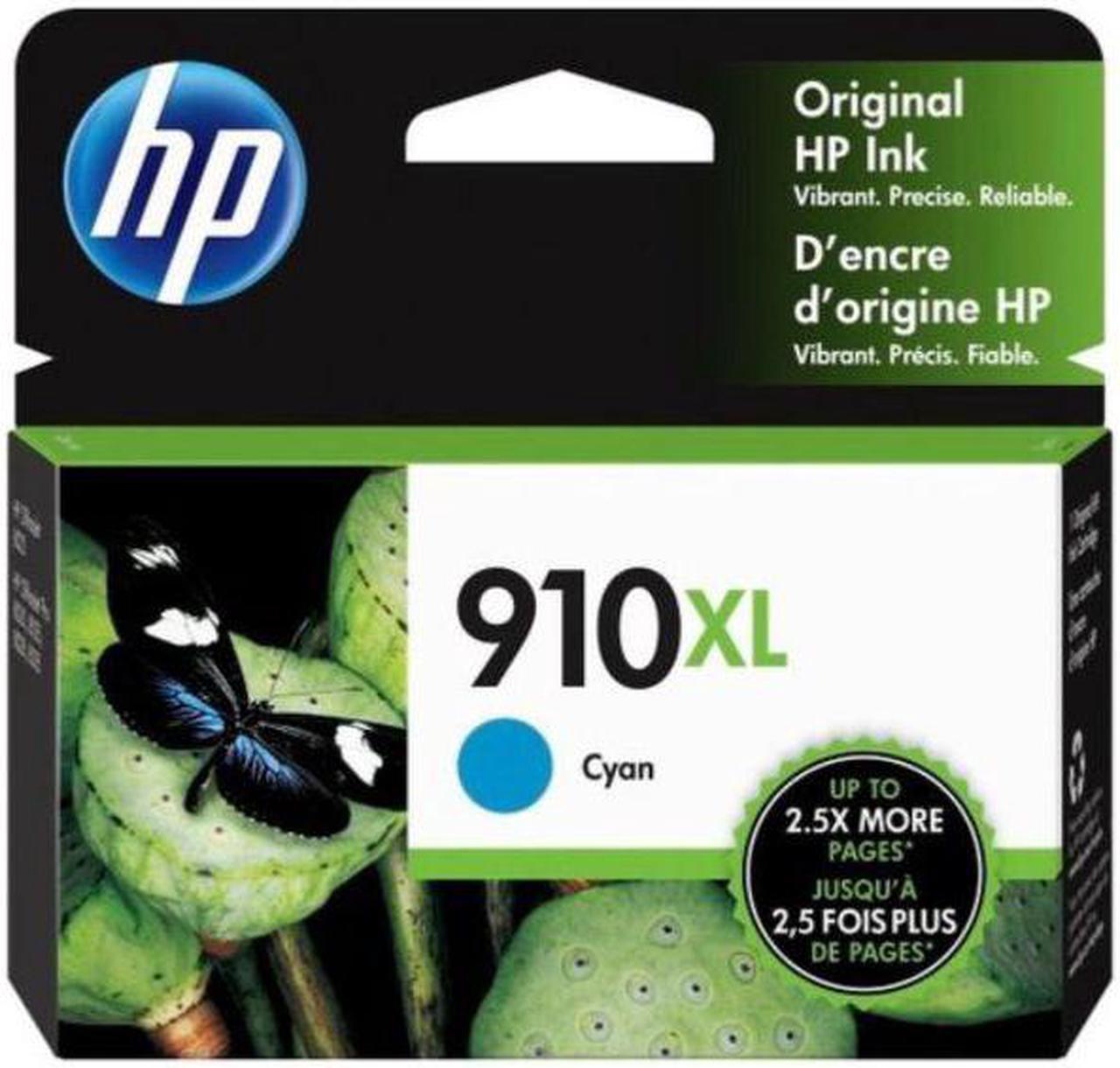 HP 910XL High Yield Cyan Original Ink Cartridge, ~825 pages, 3YL62AN#140