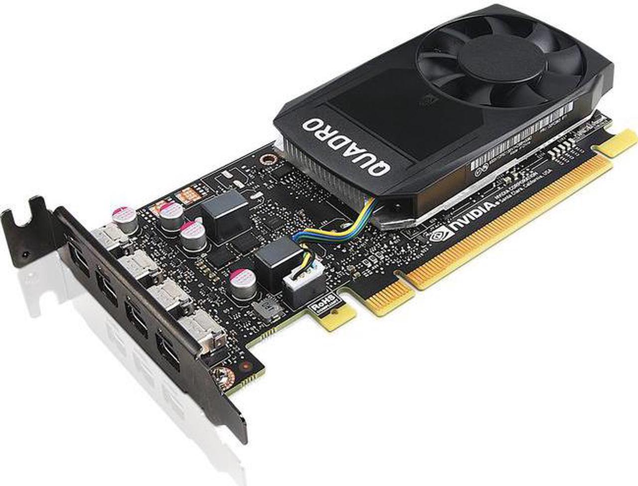 Alt view image 6 of 8 - THINKSTATION NVIDIA QUADRO P1000 4GB GDDR5 MINI DP X 4 GRAPHICS CARD WITH LP BRA