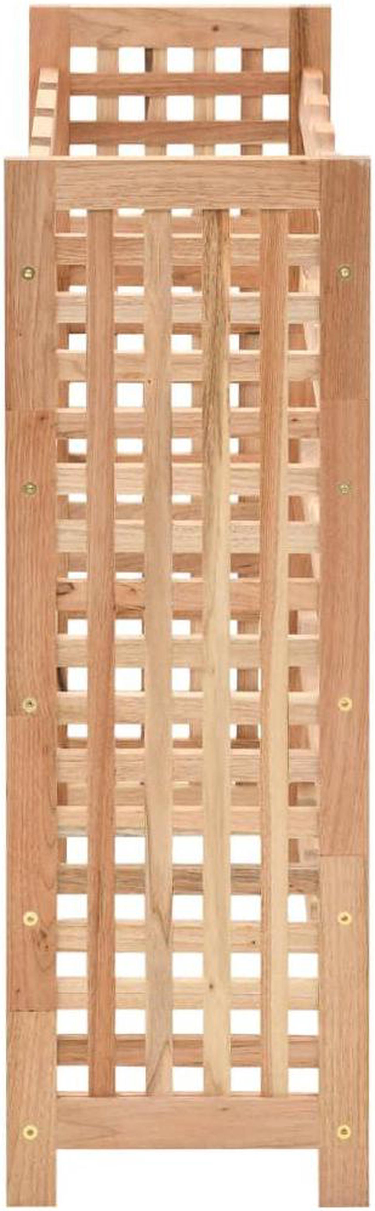 Alt view image 4 of 14 - vidaXL Wine Rack for 25 Bottles Solid Walnut Wood 24.8"x9.8"x28.7"