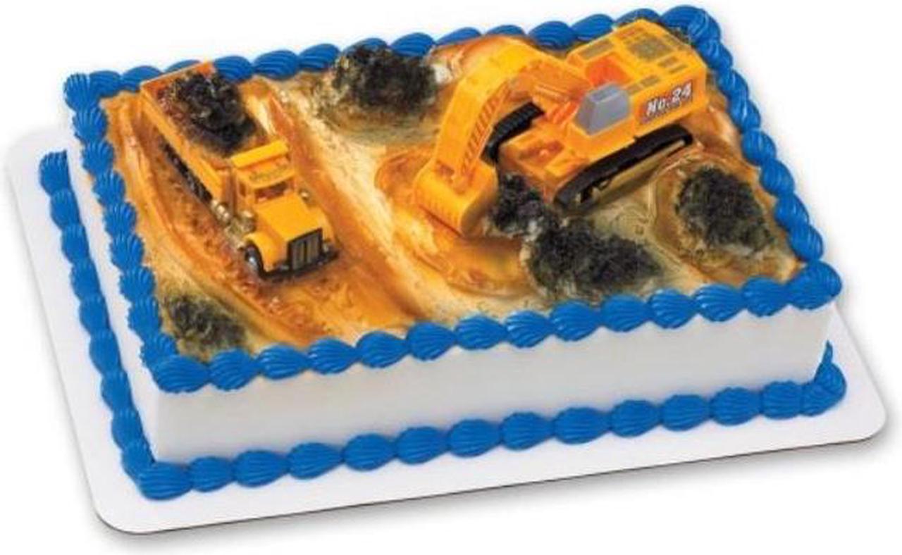 construction dig decoset cake decoration