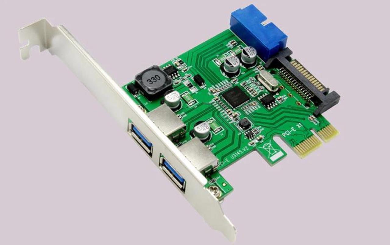 4 Port USB 3.0 PCI Express X1 Card (2 External Ports and 2 Internal 19Pin Ports)