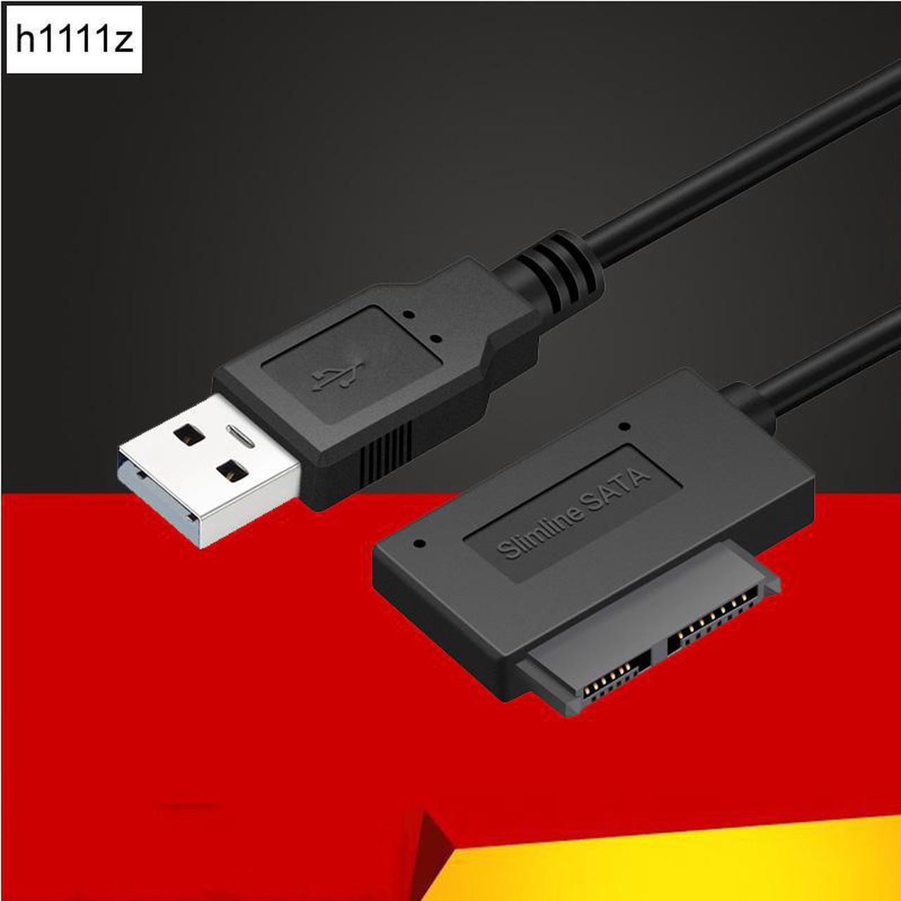 USB 2.0 to Mini Sata II SATA2.0 7+6 13Pin Adapter Converter Cable for Computer PC Laptop CD DVD ROM Drive Slimline SATA Cables