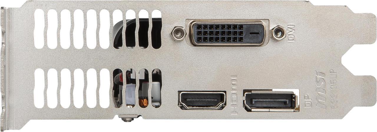 Alt view image 7 of 9 - MSI GTX 1050 Ti Low Profile 4GB GDDR5 Graphics Card (V809-2404R)
