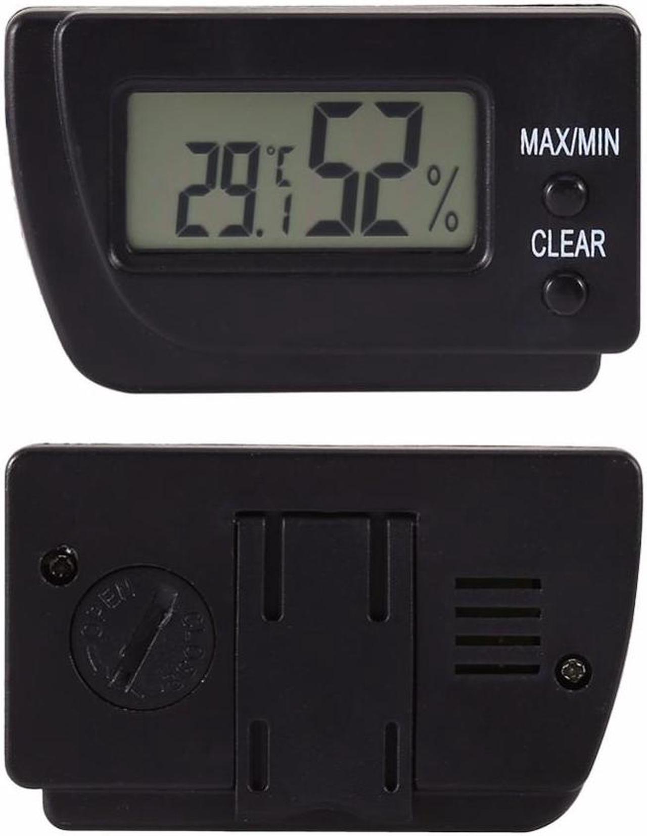Alt view image 2 of 6 - Mini Digital Temperature and Humidity Meter Incubator Pet Dog Tortoise Hatching Eggs Sensor Thermometer Temperature Recorder - Black