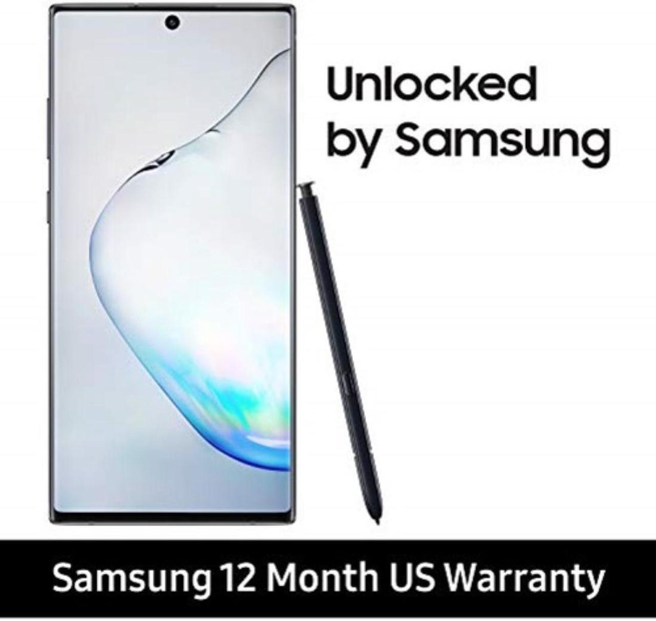 Alt view image 5 of 6 - Samsung Galaxy Note 10+ Plus 256GB Factory Unlocked Aura Black (Fully Unlocked, 6.8 Inch Display, 4G LTE, U.S. Version) SM-N975UZKAXAA