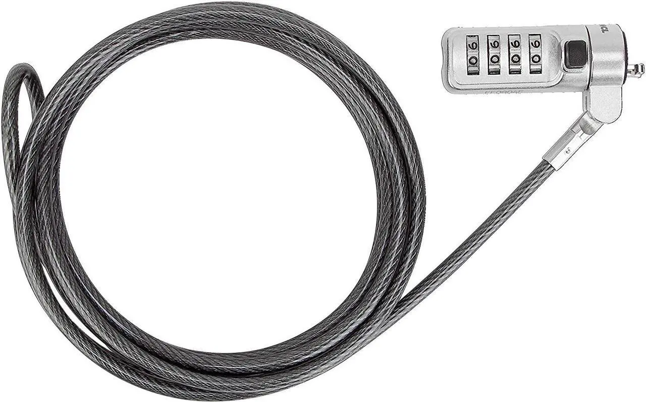 Alt view image 13 of 20 - Targus DEFCON Cable Lock - Resettable - Galvanized Steel - 6.50 ft - For Notebook - ASP66GLX